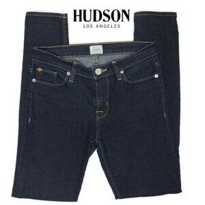 Hudson Womens Nico Midrise Super Skinny Jeans Size 26 Dark Wash Denim